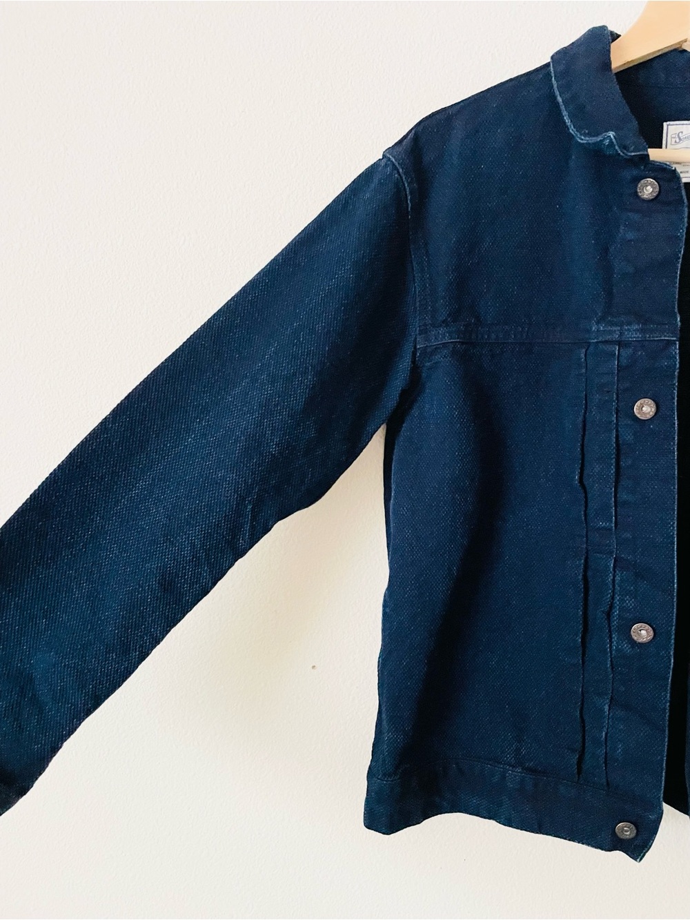 Soundman Japan SMALL/MEDIUM denim jacket in indigo dyed sashiko fabric - Picture 2 of 7